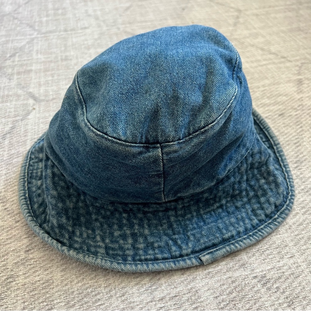 Vintage 2000s Y2K Women’s Blue Denim Rave Music Festival OSFM Hat